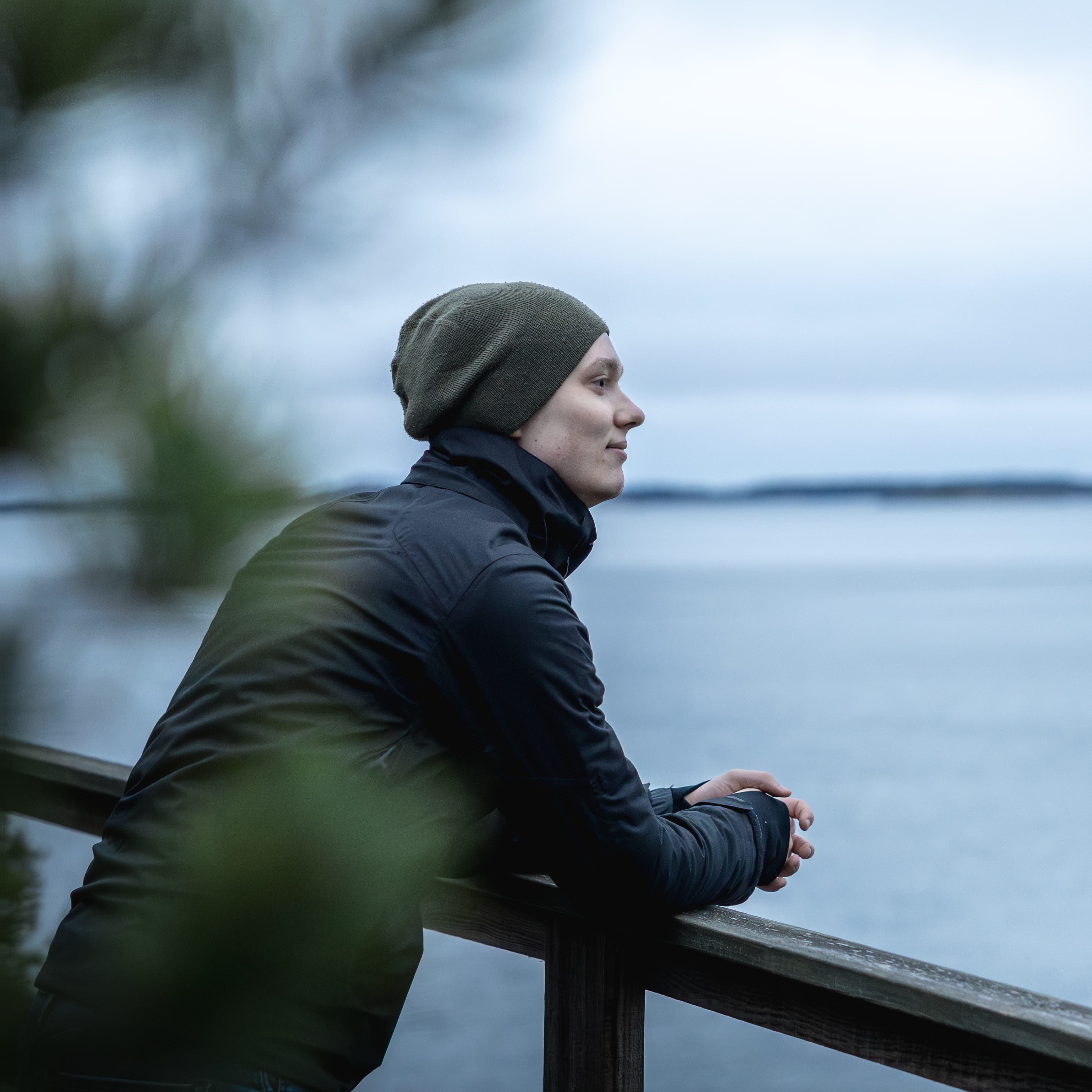 Thomas Danielsson looking out over the water.